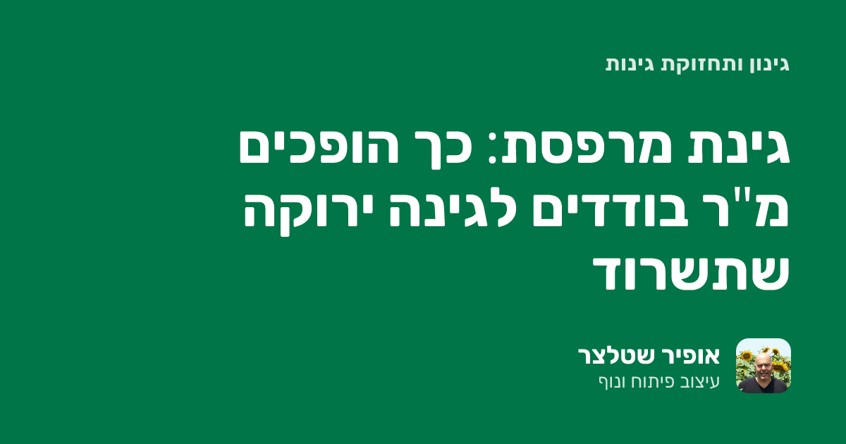 גינת מרפסת: כך הופכים מ"ר בודדים לגינה ירוקה שתשרוד