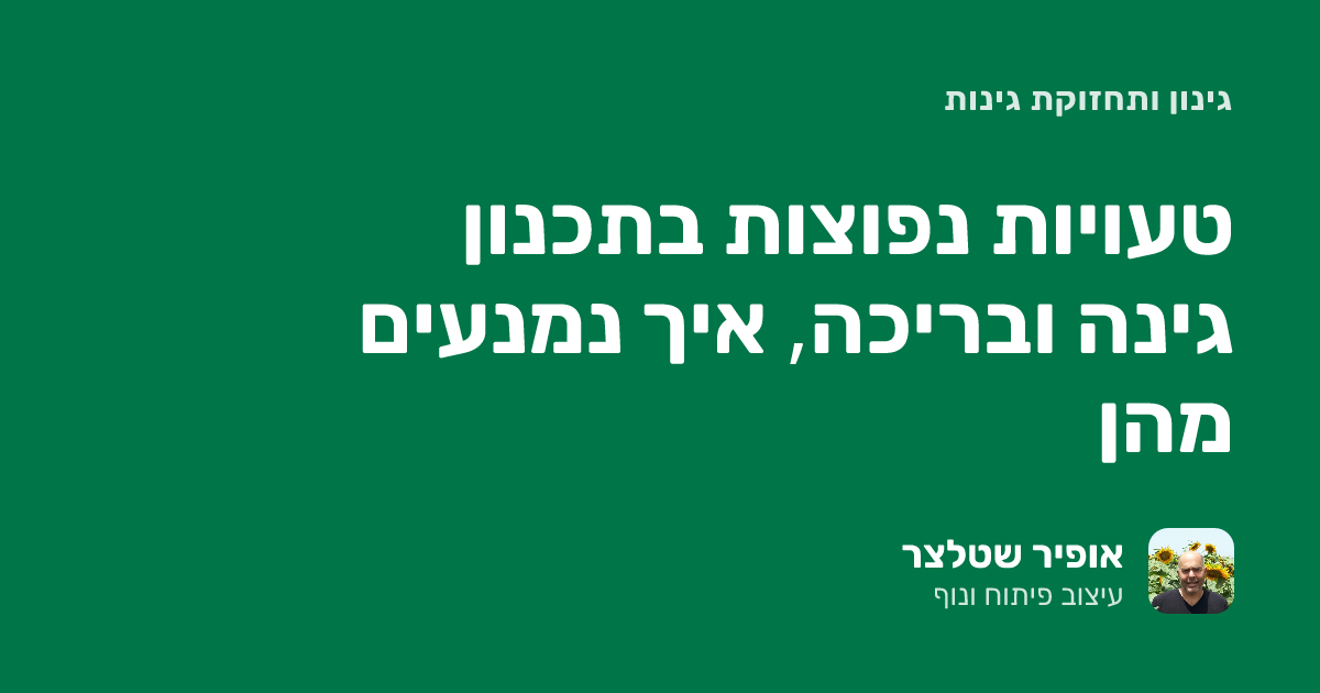 טעויות נפוצות בתכנון גינה ובריכה, איך נמנעים מהן